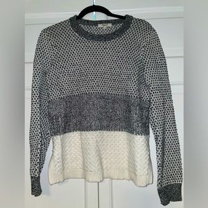 Madewell white & grey sweater size small